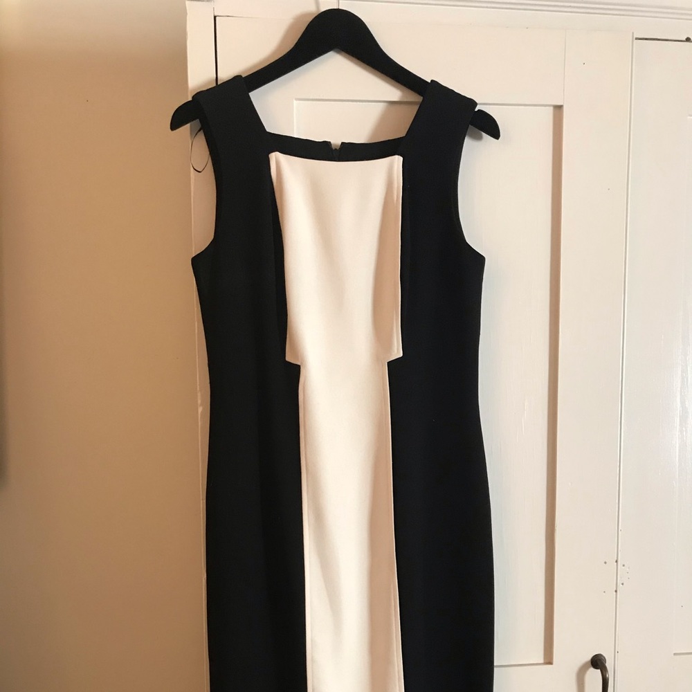 Saks Black Label Black and White Block Dress